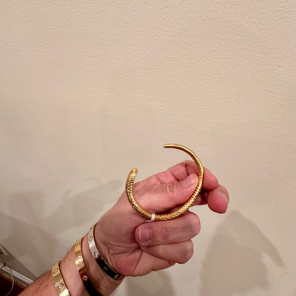 NWT RARE AUTHENTIC Julie Vos Textured Snake Open Cuff - Picture 13 of 17